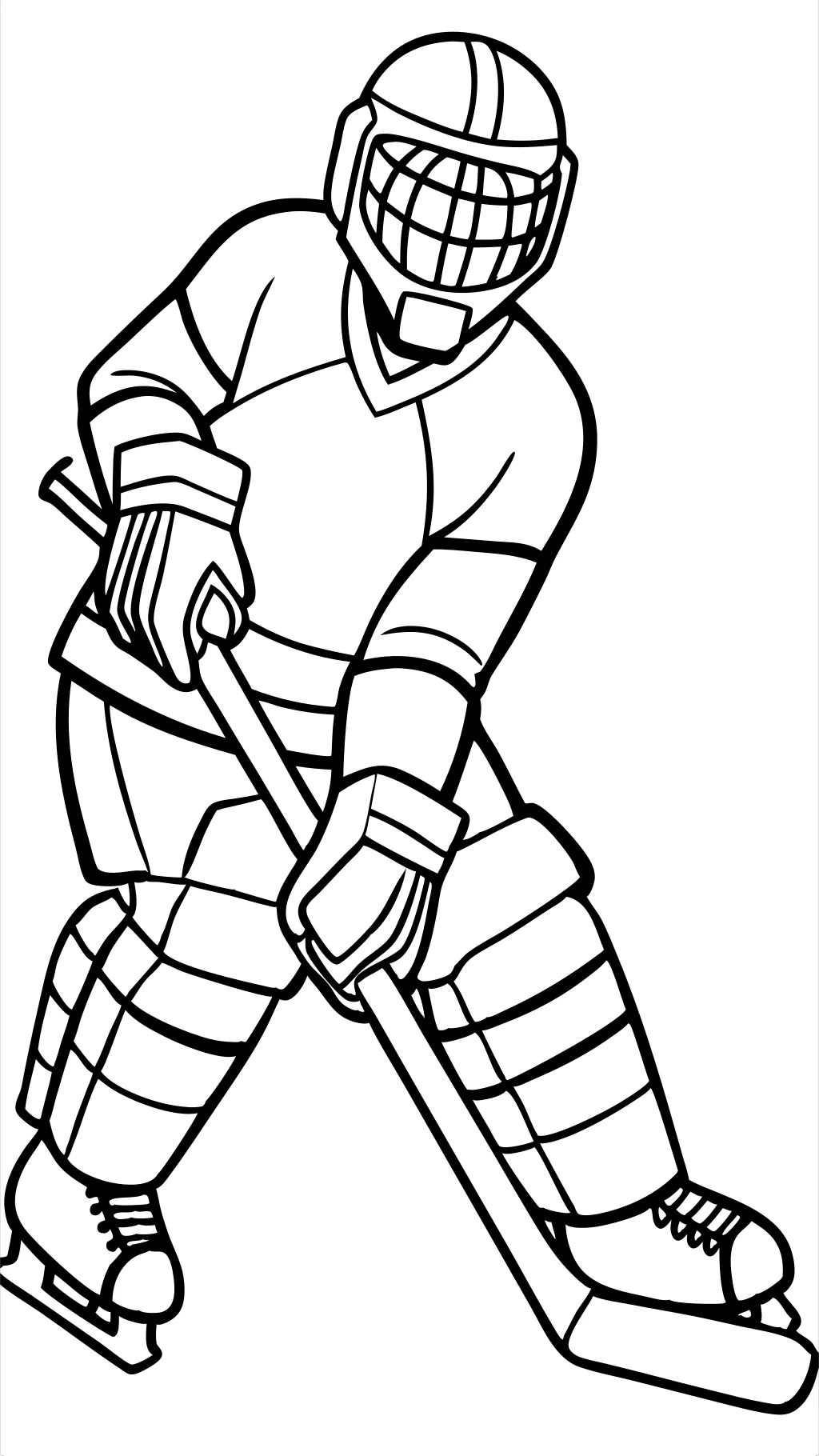 coloriage de hockey gardien de but